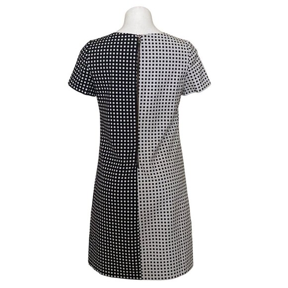 Betsey Johnson Checkered Black & White Short Sleeve Dress, Women's Size 6 - Picture 6 of 11